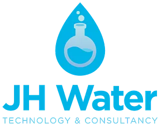 JH Water Technology and Consultancy logo with a water drop and lab flask design.