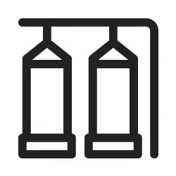 Icon of two water filtration tanks representing RO Systems.